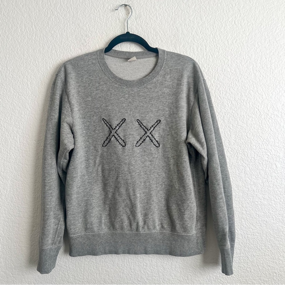 KAWS x Sesame Small Street Gray Crew Neck Streetwear Sweatshirt